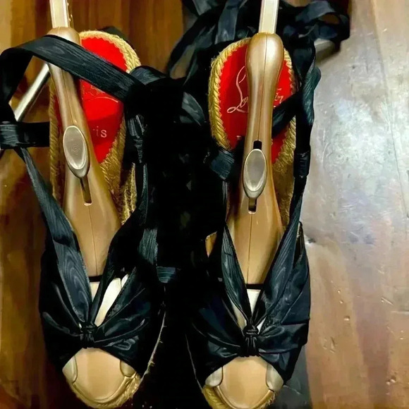 Christian Louboutin lace up espadrilles. - Picture 3 of 5